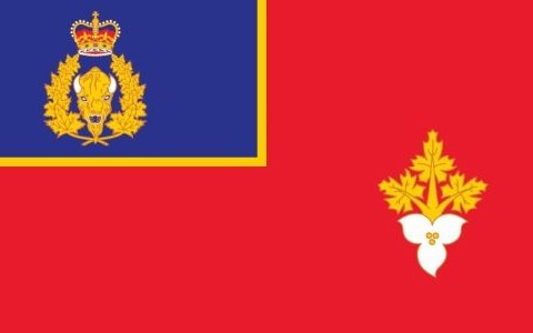 Le rameau de feuilles d'érable (des armoiries) et la trille (la fleur officielle de l'Ontario) forment ensemble l'insigne de la Division O.