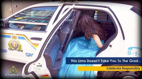 This limo doesn't take you to the grad. Celebrate responsibly