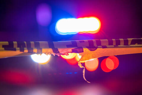 Image de ruban de bouclage sur la scène d’un crime